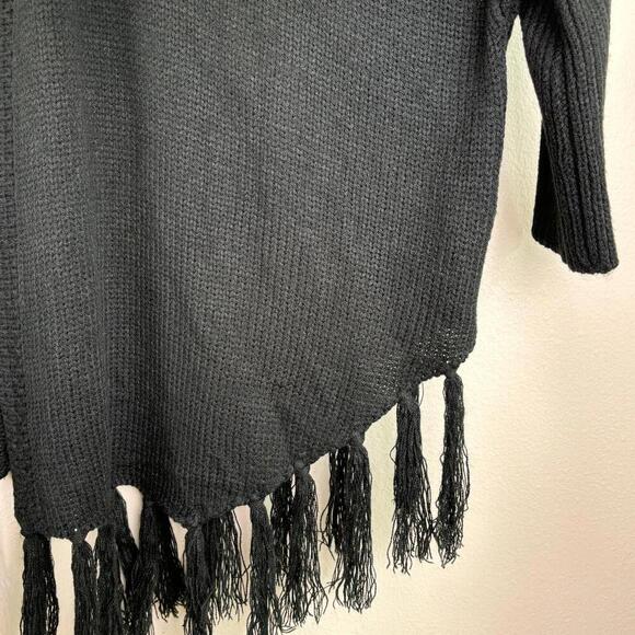 Two Sisters Rainbow Fair Isle Open Front Cardigan Sweater Tasseled Hem Size S/M - Picture 4 of 9